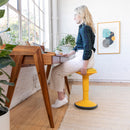 SitWell Adjustable Height Wobble Stool with Cushioned Foam Seat, Active Flexible Seating