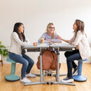 SitWell Adjustable Height Wobble Stool with Cushioned Foam Seat, Active Flexible Seating