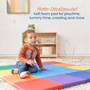 Square Dance Activity Play Mat, Colorful Tummy Time Folding Foam Mat