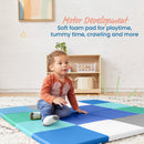 Square Dance Activity Play Mat, Colorful Tummy Time Folding Foam Mat