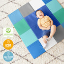 Square Dance Activity Play Mat, Colorful Tummy Time Folding Foam Mat