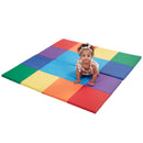 Square Dance Activity Play Mat, Colorful Tummy Time Folding Foam Mat