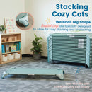 Stackable Cozy Cot with Blanket and Pillow Storage, Ready to Assemble, 6-Pack