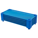 ECR4Kids Stackable Kiddie Cot, Childrenâ€™s Naptime Cot, Ready-to-Assemble, 6-Pack - Blue