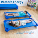 ECR4Kids Stackable Kiddie Cot, Childrenâ€™s Naptime Cot, Ready-to-Assemble, 6-Pack - Blue