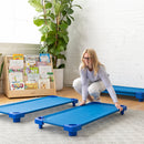 ECR4Kids Stackable Kiddie Cot, Childrenâ€™s Naptime Cot, Ready-to-Assemble, 6-Pack - Blue