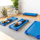 ECR4Kids Stackable Kiddie Cot, Childrenâ€™s Naptime Cot, Ready-to-Assemble, 6-Pack - Blue