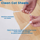 Stackable Kiddie Cot with Sheets, Standard Size, Ready-to-Assemble, 6-Pack