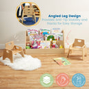 Stackable Wooden Chair for Toddlers, Sturdy Hardwood Furniture for Kids, Seating Set for Homes, Classrooms and Daycares, Natural