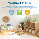 Stackable Wooden Chair for Toddlers, Sturdy Hardwood Furniture for Kids, Seating Set for Homes, Classrooms and Daycares, Natural