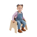 Stackable Wooden Chair for Toddlers, Sturdy Hardwood Furniture for Kids, Seating Set for Homes, Classrooms and Daycares, Natural