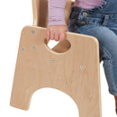 Stackable Wooden Chair for Toddlers, Sturdy Hardwood Furniture for Kids, Seating Set for Homes, Classrooms and Daycares, Natural