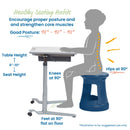 Storage Wobble Stool, Active Learning Chair, Flexible Seating, 18in Seat Height