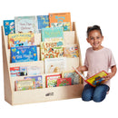 Streamline Book Display, Eco-Friendly Birch Plywood Single-Sided Bookshelf, 5-Shelves