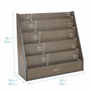 Streamline Book Display, Eco-Friendly Birch Plywood Single-Sided Bookshelf, 5-Shelves