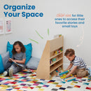 Streamline Book Display, Eco-Friendly Birch Plywood Single-Sided Bookshelf, 5-Shelves