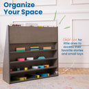 Streamline Book Display, Eco-Friendly Birch Plywood Single-Sided Bookshelf, 5-Shelves