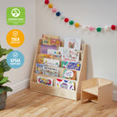 Streamline Book Display, Eco-Friendly Birch Plywood Single-Sided Bookshelf, 5-Shelves