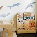 Streamline Book Display, Eco-Friendly Birch Plywood Single-Sided Bookshelf, 5-Shelves