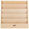 Streamline Book Display, Eco-Friendly Birch Plywood Single-Sided Bookshelf, 5-Shelves