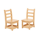 Three Rung Ladderback Chair with Storage, 2-Pack - Assembled