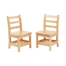 Three Rung Ladderback Chair with Storage, 2-Pack - Assembled