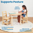 Three Rung Ladderback Chair with Storage, 2-Pack - Assembled