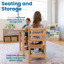 Three Rung Ladderback Chair with Storage, 2-Pack - Assembled