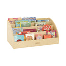 Toddler Book Display Stand, Eco-Friendly Birch Plywood Book Shelf, 4 Shelves