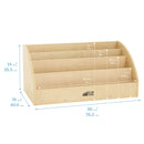 Toddler Book Display Stand, Eco-Friendly Birch Plywood Book Shelf, 4 Shelves