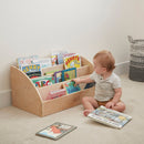 Toddler Book Display Stand, Eco-Friendly Birch Plywood Book Shelf, 4 Shelves