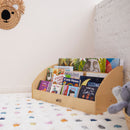 Toddler Book Display Stand, Eco-Friendly Birch Plywood Book Shelf, 4 Shelves