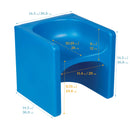 Chaise cube 3 en 1 Tri-Me, siège de jeu ou table portable d'intérieur/extérieur pour enfants et tout-petits