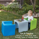 Chaise cube 3 en 1 Tri-Me, siège de jeu ou table portable d'intérieur/extérieur pour enfants et tout-petits