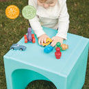 Chaise cube 3 en 1 Tri-Me, siège de jeu ou table portable d'intérieur/extérieur pour enfants et tout-petits