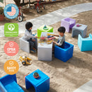 Chaise cube 3 en 1 Tri-Me, siège de jeu ou table portable d'intérieur/extérieur pour enfants et tout-petits