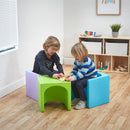 Chaise cube 3 en 1 Tri-Me, siège de jeu ou table portable d'intérieur/extérieur pour enfants et tout-petits