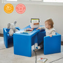 Ensemble table et chaises cubiques polyvalent Tri-Me, siège et table portables pour intérieur/extérieur, ensemble 3 pièces