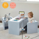 Ensemble table et chaises cubiques polyvalent Tri-Me, siège et table portables pour intérieur/extérieur, ensemble 3 pièces