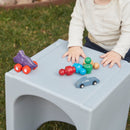 Ensemble table et chaises cubiques polyvalent Tri-Me, siège et table portables pour intérieur/extérieur, ensemble 3 pièces