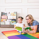 Turning Tiles Activity Play Mat, Colorful Tummy Time Folding Foam Mat