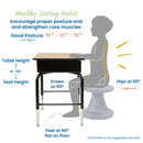 Twist Wobble Stool, Active Learning Chair, Flex Seating, 14in Seat Height