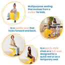 Wave Seat, Active Learning Chair, Flexible Seating, 18in - 19.6in Seat Height