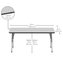 24" x 60" Rectangle T-Mold Dry-Erase Activity Table