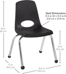 14" Stack Chair with Ball Glides - Black - image2