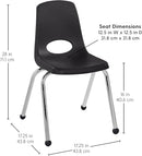 16" Stack Chair with Ball Glides - Black - image3