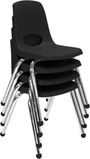 16" Stack Chair with Ball Glides - Black - lifestyle1